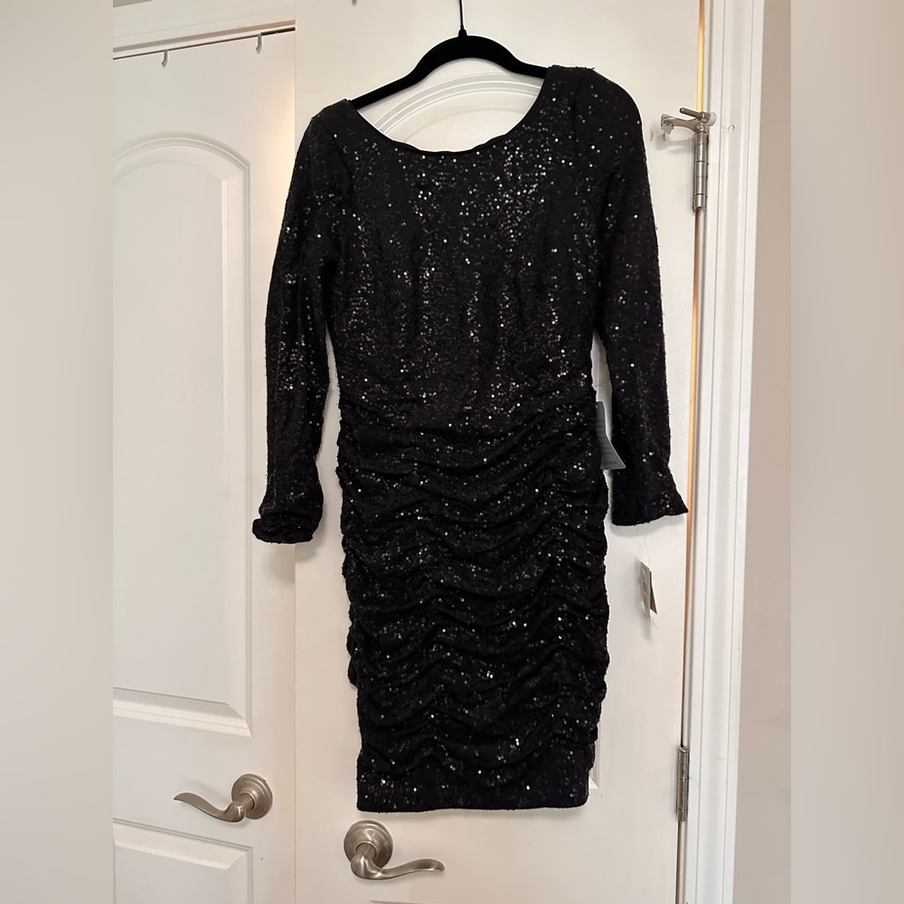 Black, sequin dress